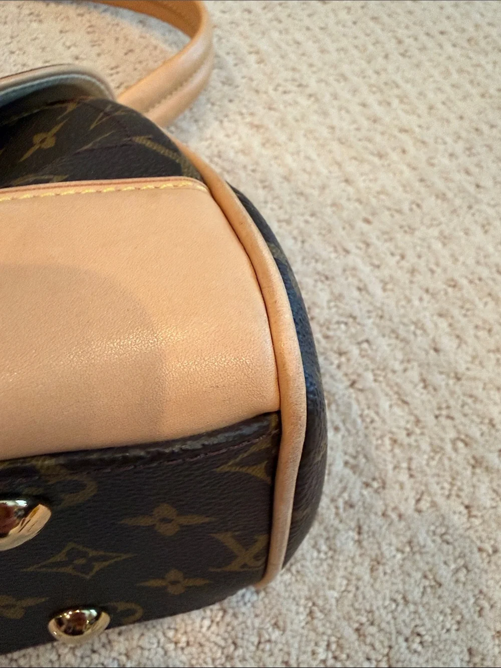 Louis Vuitton Beverly Monogram Shoulder Bag in Brown and Tan with Gold Hardware - Picture 5 of 15